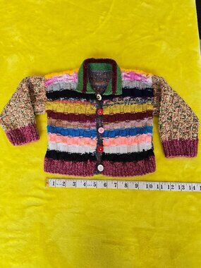 Kids home made with love knit button down sweater